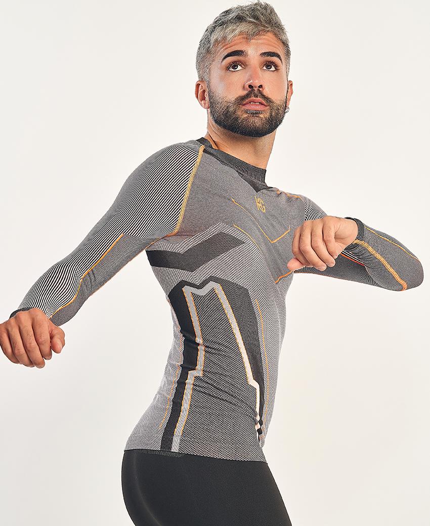 Sport Hg VERGES Camiseta De Manga Larga Con Fibra De Carbono Naranja Fluor