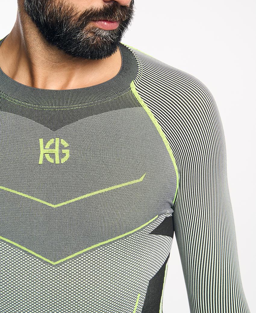 Sport Hg VERGES Camiseta De Manga Larga Con Fibra De Carbono Amarillo Fluor