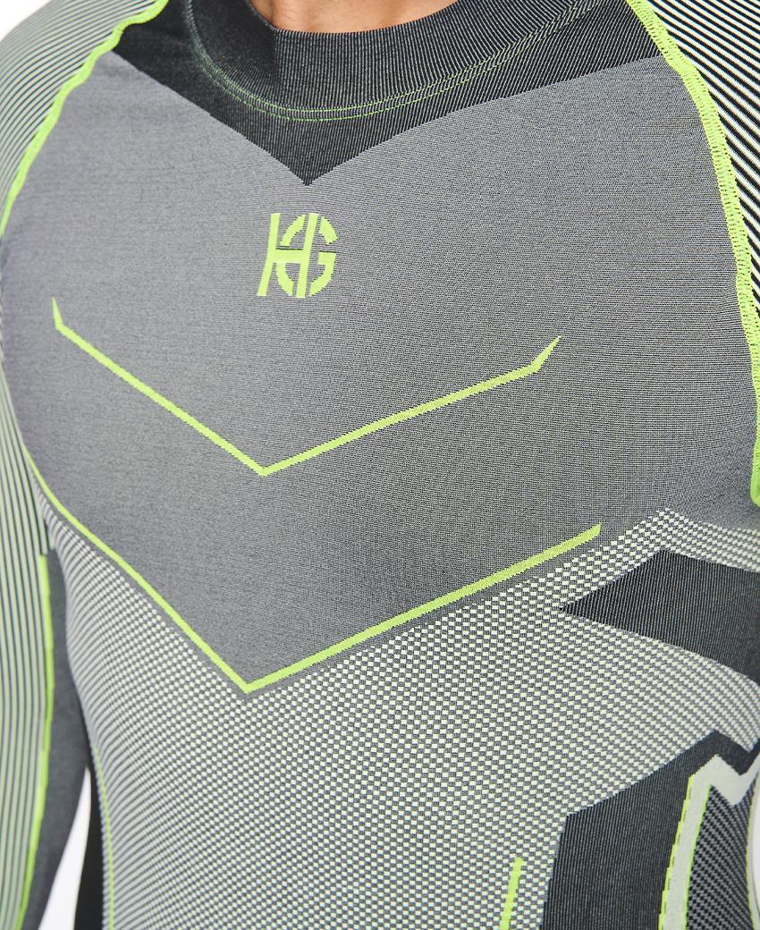 Sport Hg VERGES Camiseta De Manga Larga Con Fibra De Carbono Amarillo Fluor