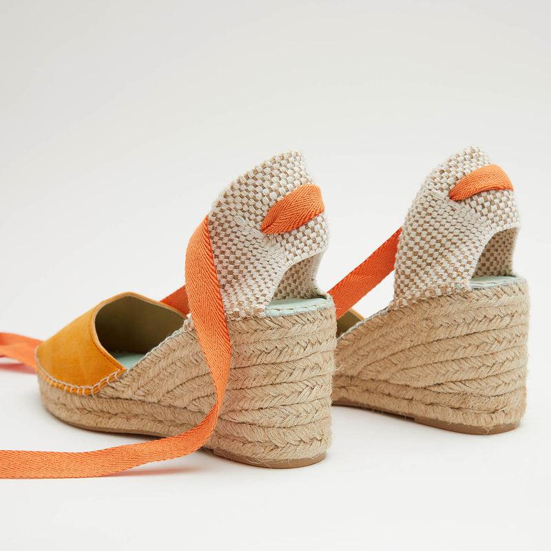 Star Love Alpargata Cuña Mujer COLUMBA NISPERO Cintas