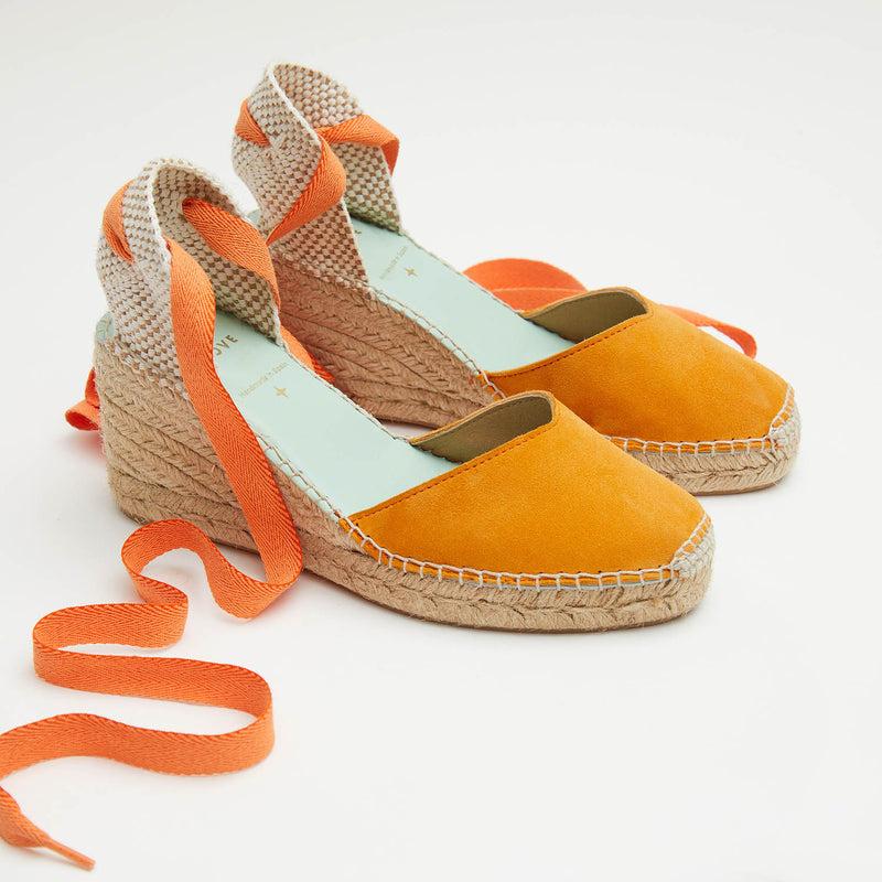 Star Love Alpargata Cuña Mujer COLUMBA NISPERO Cintas