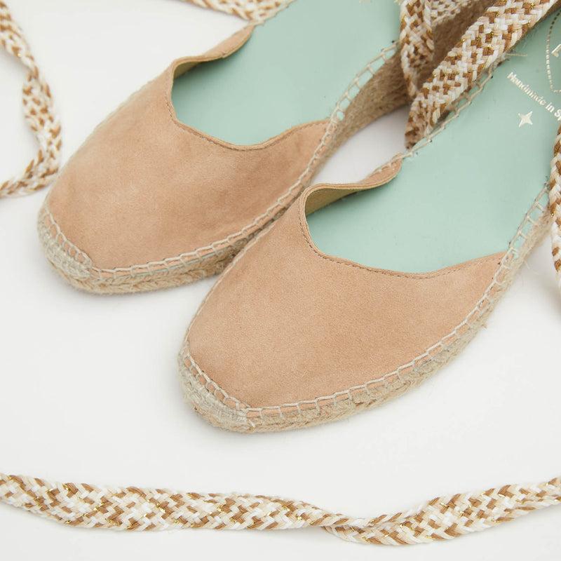 Star Love Alpargata Cuña Mujer COLUMBA124 ARENA Cintas