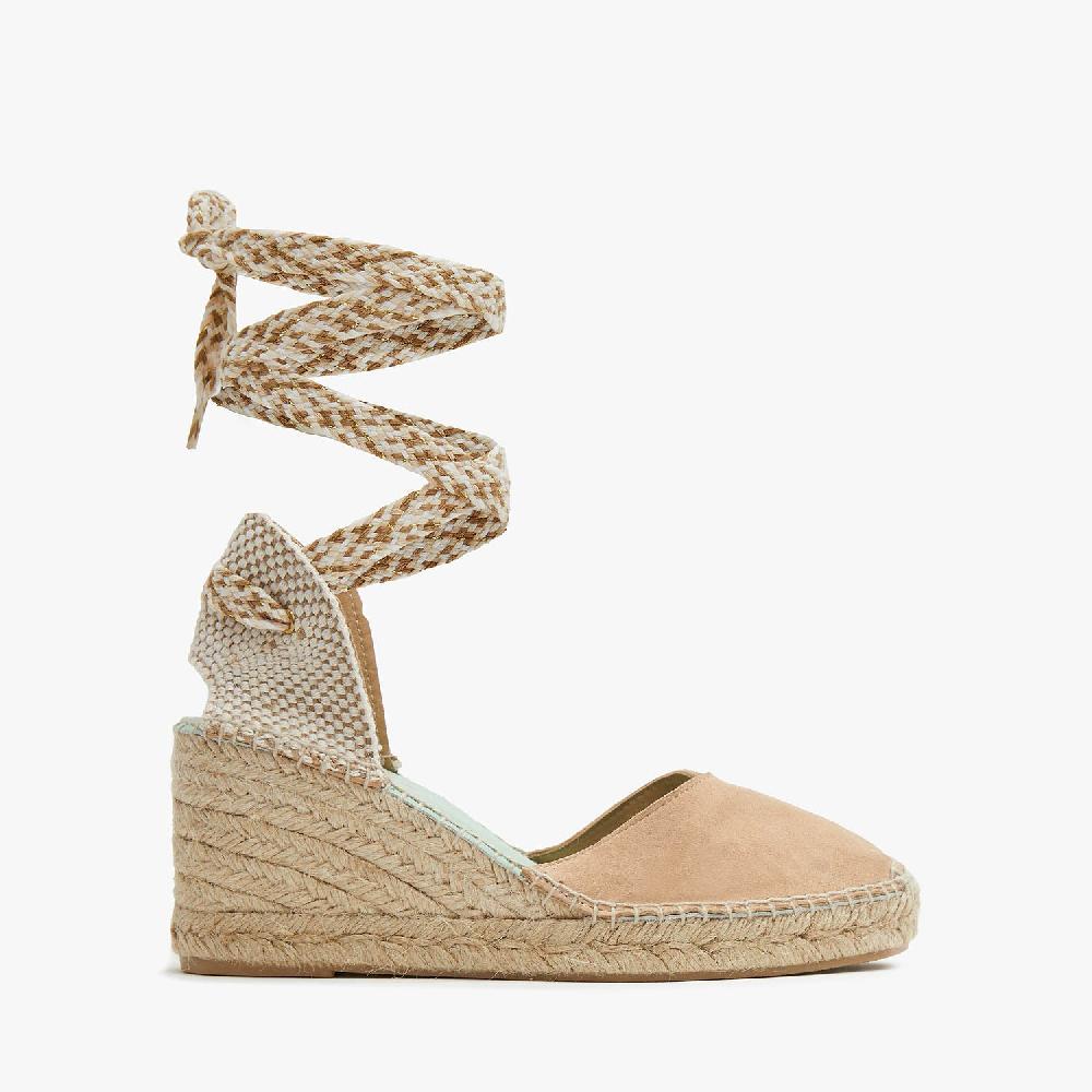 star love alpargata cuña mujer COLUMBA124 ARENA cintas