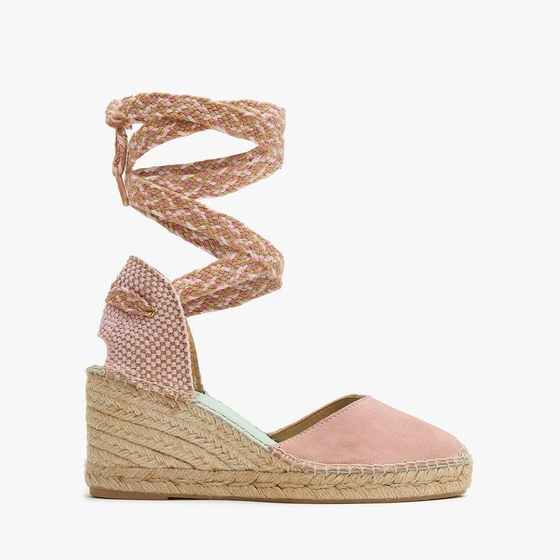 Star Love Alpargata Cuña Mujer COLUMBA124 NUDE Cintas