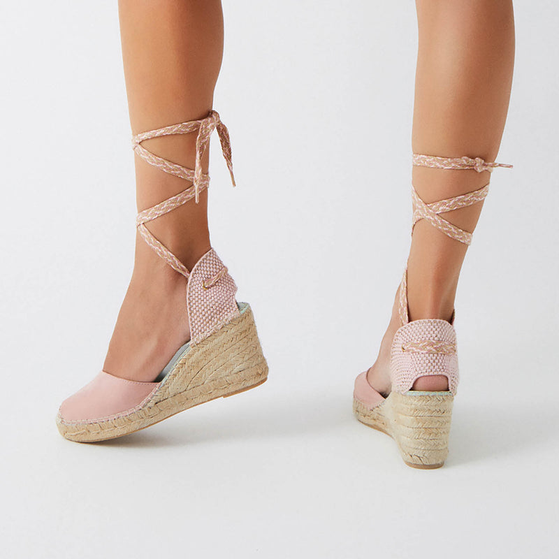 Star Love Alpargata Cuña Mujer COLUMBA124 NUDE Cintas