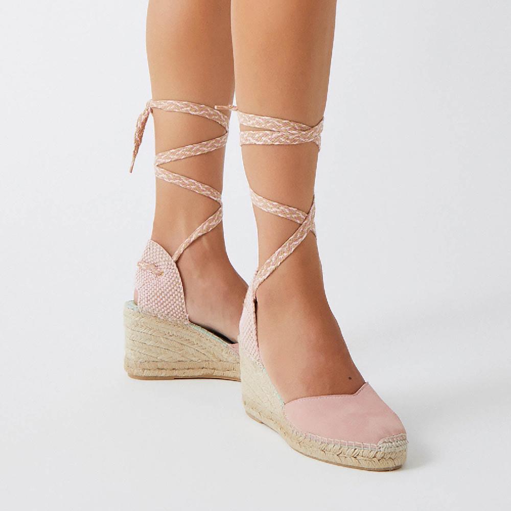 star love alpargata cuña mujer COLUMBA124 NUDE cintas