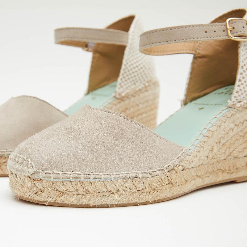 Star Love Alpargata Mujer Cuña ATRIA PIEDRA Hebilla