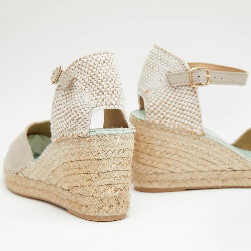 Star Love Alpargata Mujer Cuña ATRIA PIEDRA Hebilla