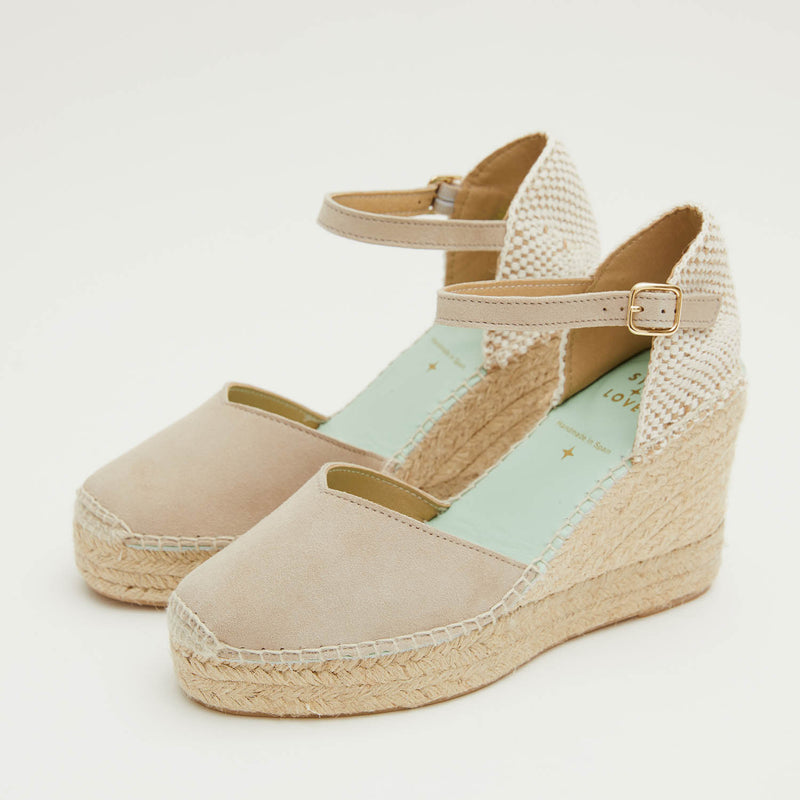 Star Love Alpargata Mujer Cuña CARINAE PIEDRA Hebilla