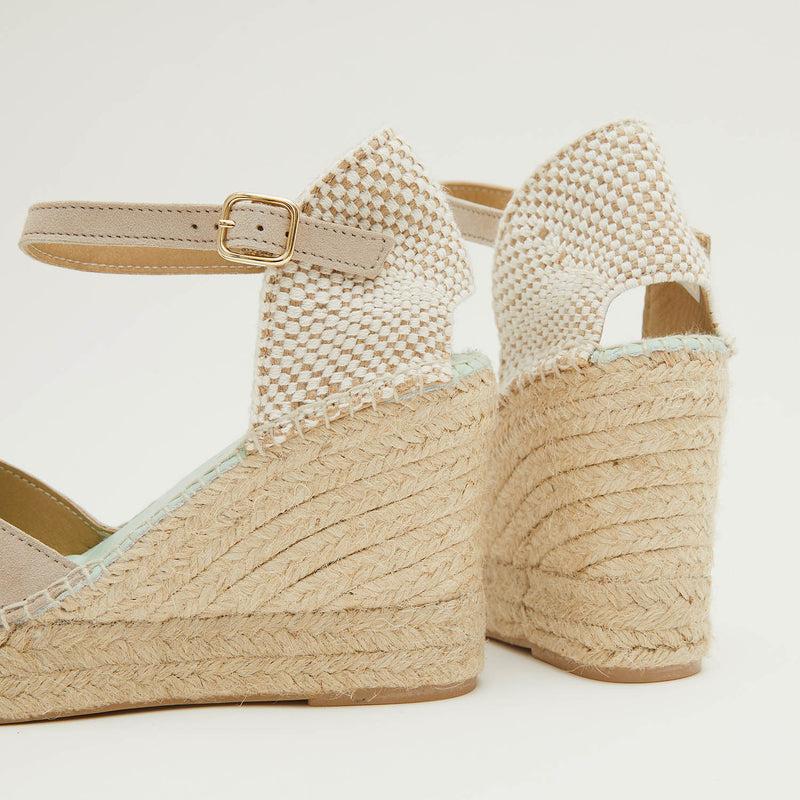 Star Love Alpargata Mujer Cuña CARINAE PIEDRA Hebilla