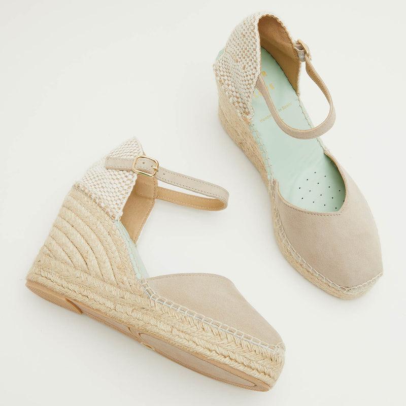 Star Love Alpargata Mujer Cuña CARINAE PIEDRA Hebilla