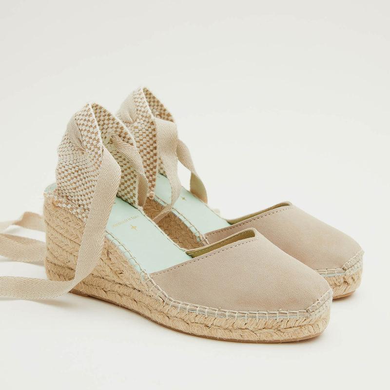 Star Love Alpargata Mujer Cuña COLUMBA PIEDRA Cintas