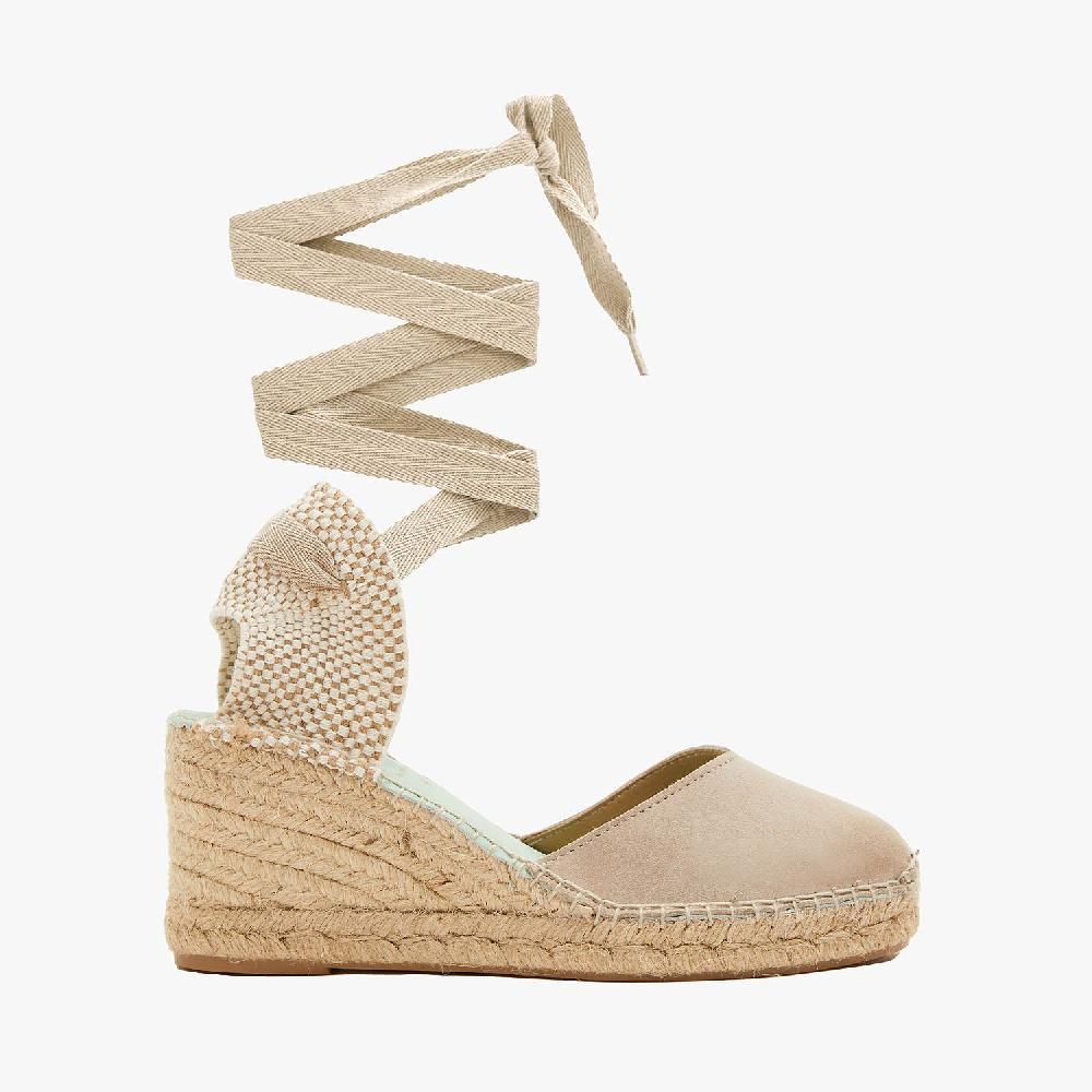 star love Alpargata mujer cuña COLUMBA PIEDRA cintas