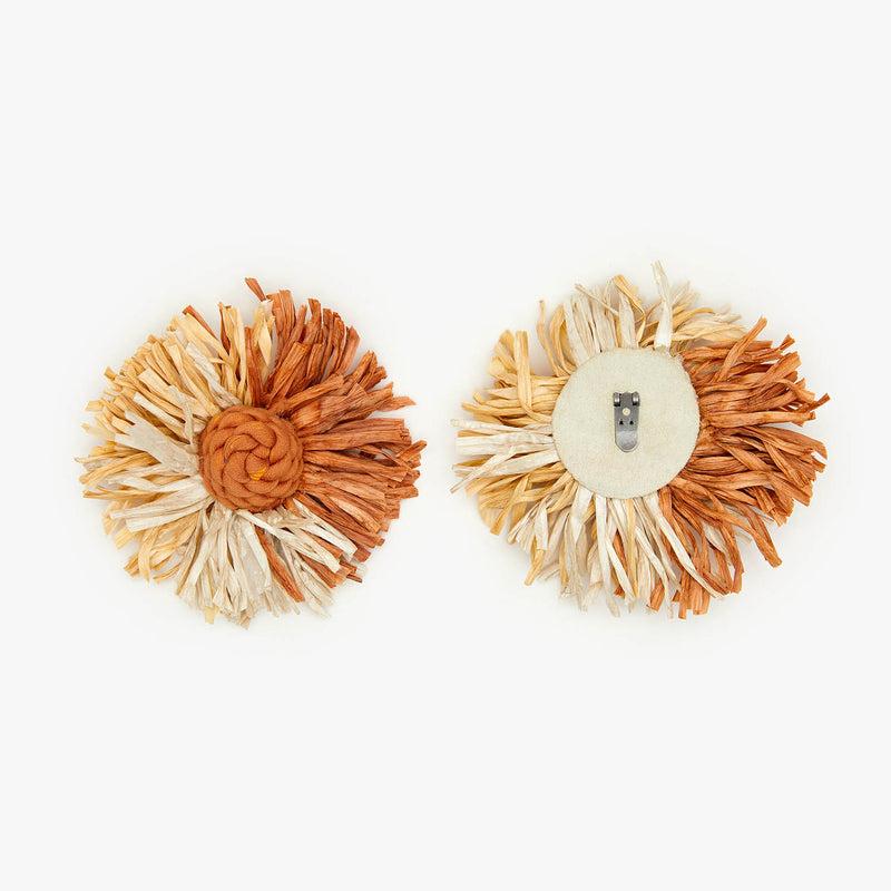 Star Love Accesorio Flor Rafia Canela