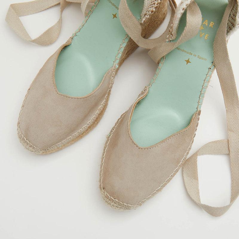 Star Love Alpargata Mujer Cuña BETA PIEDRA Cinta