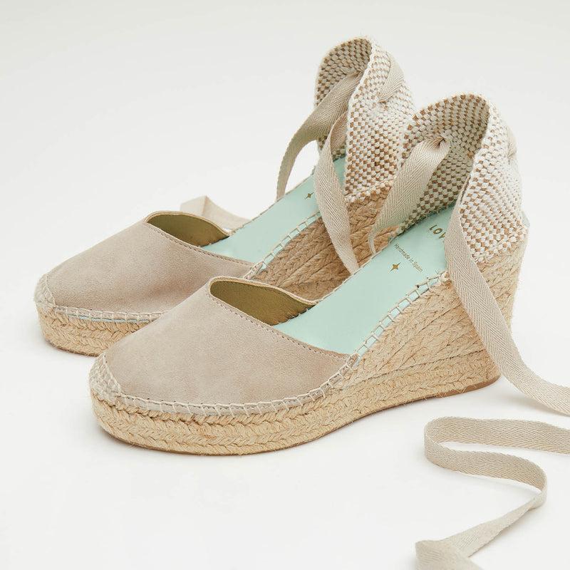 Star Love Alpargata Mujer Cuña BETA PIEDRA Cinta