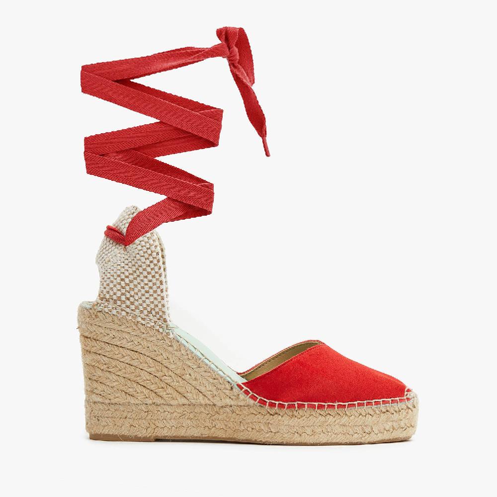 star love alpargata mujer cuña BETA ROJO cinta