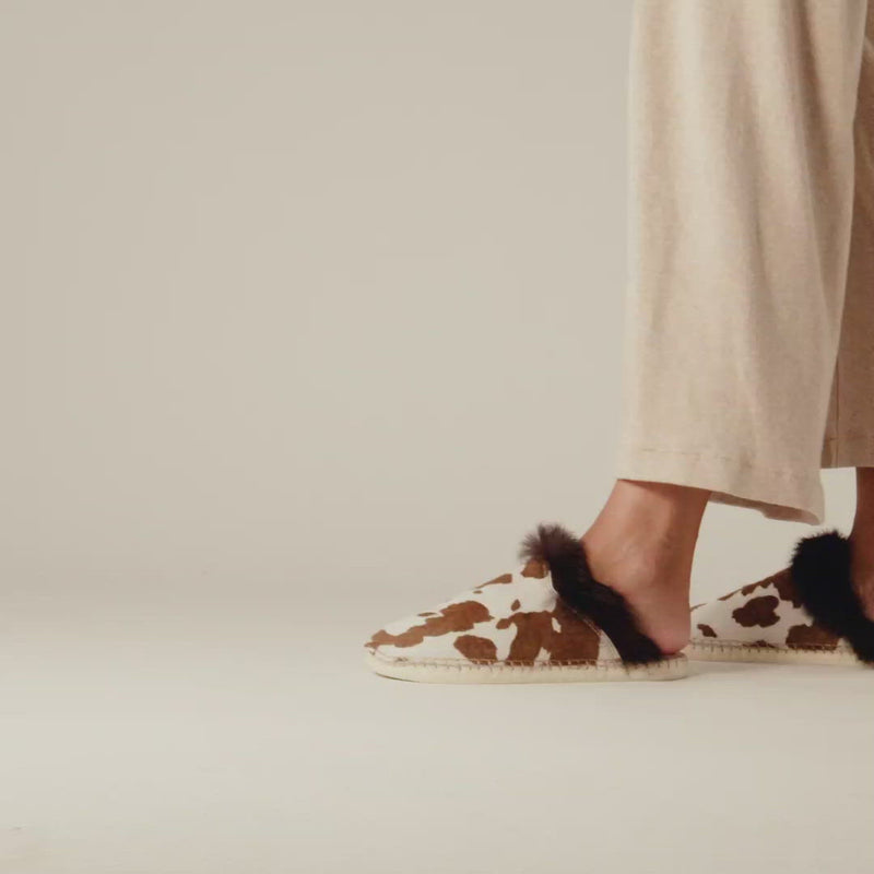 Star Love Zapatilla De Mujer Estampado Piel Vaca Aurora 90