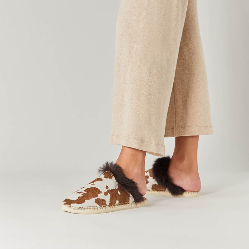 Star Love Zapatilla De Mujer Estampado Piel Vaca Aurora 90