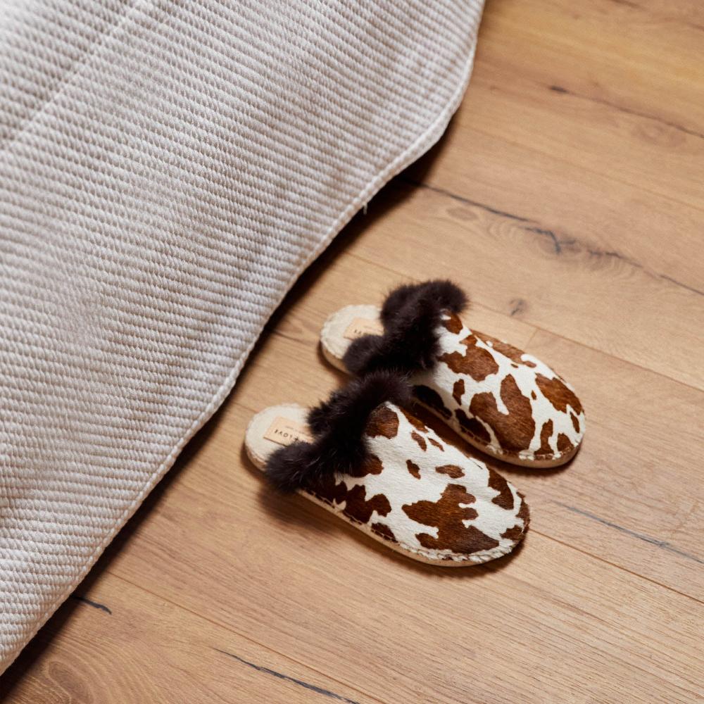 star love Zapatilla de mujer estampado piel vaca Aurora 90