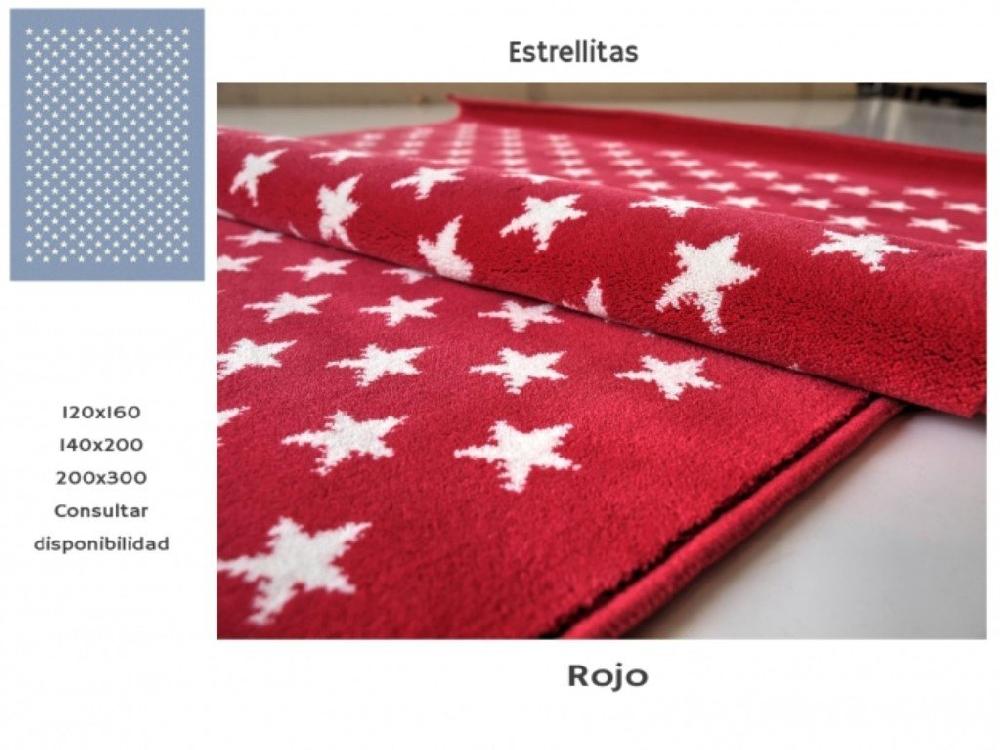 Sualsa Alfombra Acrílica Diseño Infantil Colorido Atractivo. ESTRELLAS