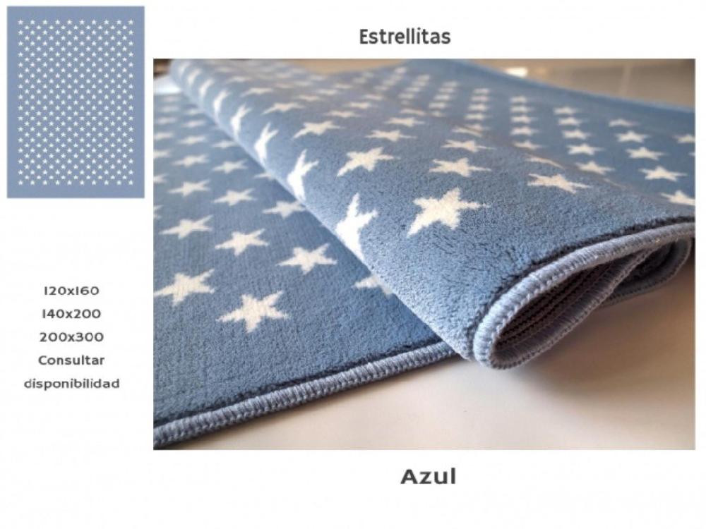 sualsa Alfombra acrílica diseño infantil colorido atractivo. ESTRELLAS
