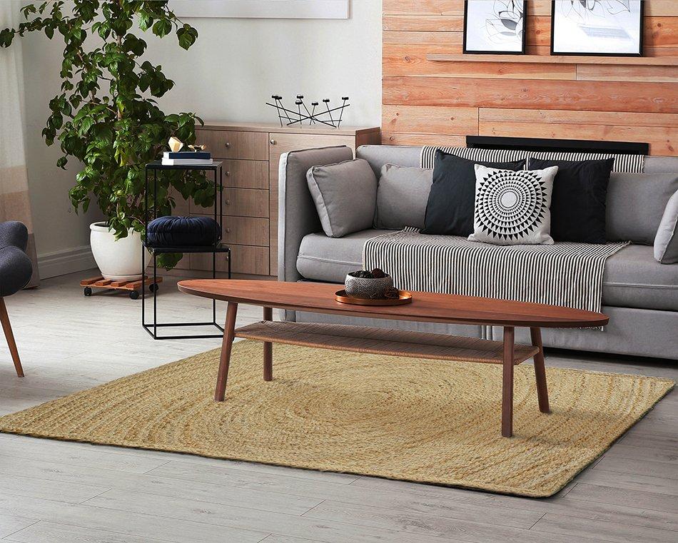 sualsa Alfombra Artesanal fibra natural yute reversible 686