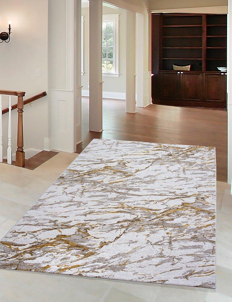 Sualsa Alfombra Diseño Marmoleado Actual Efecto Relieve P.P.+ PES. 001