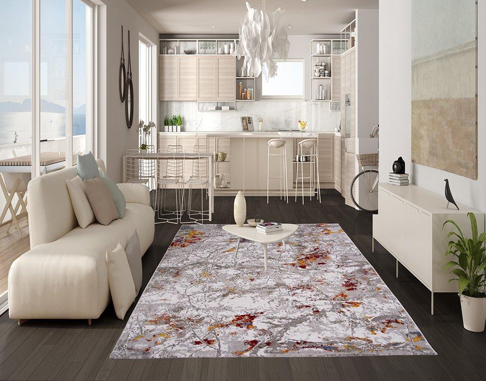 sualsa Alfombra estilo moderno contemporáneo acrilica. 789