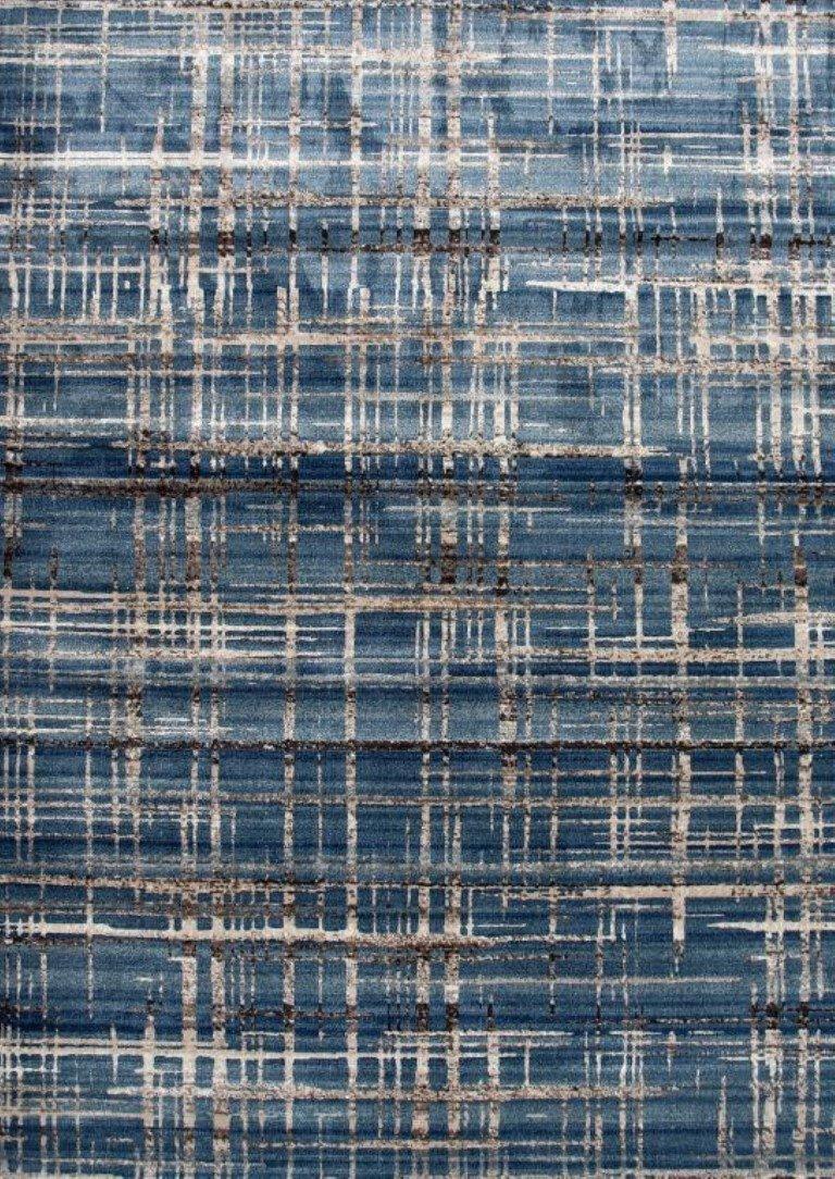 sualsa Alfombra Moderna diseño a base cuadros y rayas. 8021