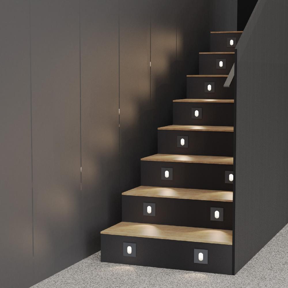 Sulion Aplique Bañador BELY LED 3W Cuadrado Gris Antracita 4000K IP65| Sulion