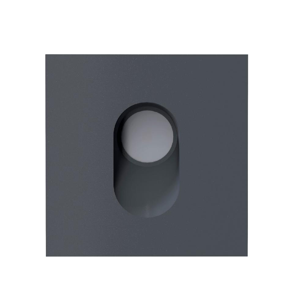 Sulion Aplique Bañador BELY LED 3W Cuadrado Gris Antracita 4000K IP65| Sulion