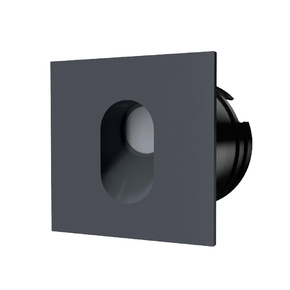 sulion Aplique bañador BELY LED 3W cuadrado gris antracita 4000K IP65| Sulion
