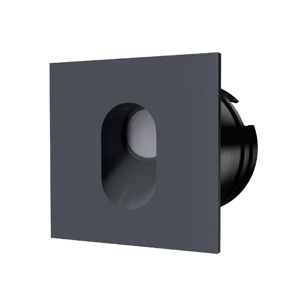 sulion Aplique bañador BELY LED 3W cuadrado gris antracita 3000K IP65| Sulion