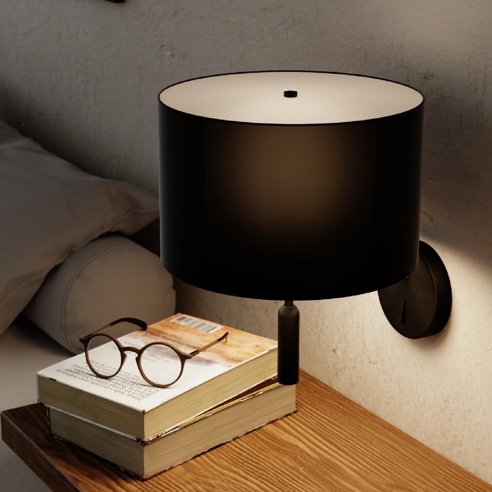 Sulion Aplique BASIC STYLO. Metal Negro Y Pantalla Negra.| Sulion