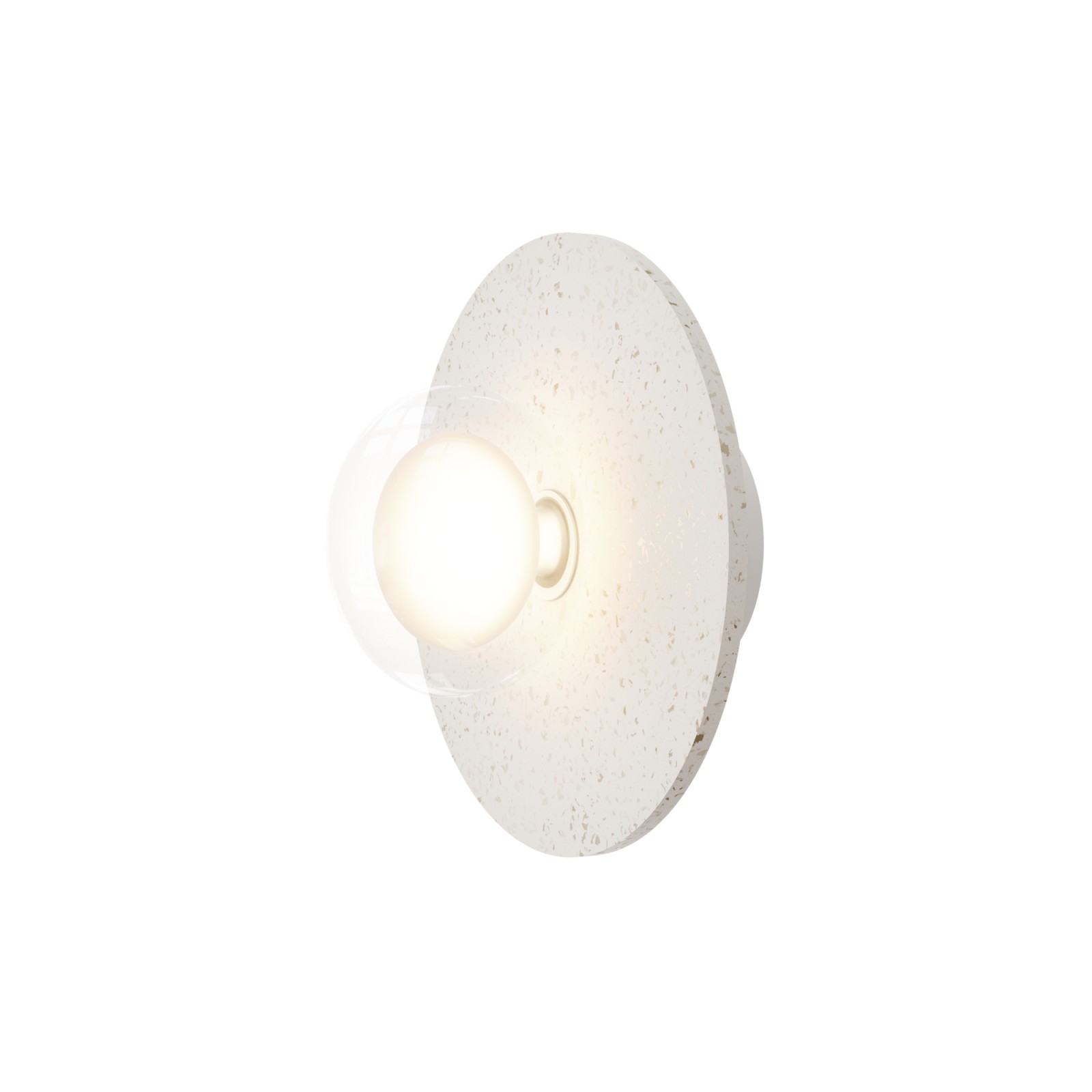 sulion Aplique CANDY. Terrazo y doble difusor de vidrio. 30x30x18cm | Sulion