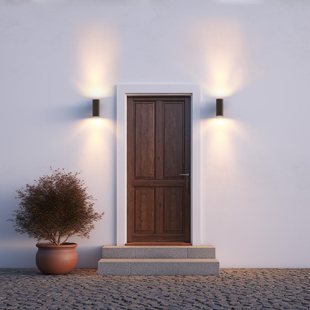 Sulion Aplique De Exterior REGA Marrón Luz Doble E IP54 | Sulion