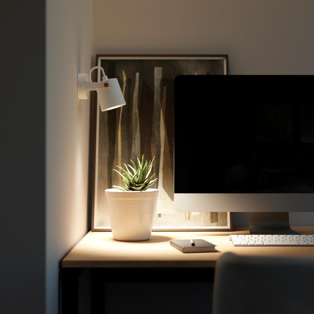 Sulion Aplique IBAI. Metal Blanco Arenado. 1XGU10 | Sulion