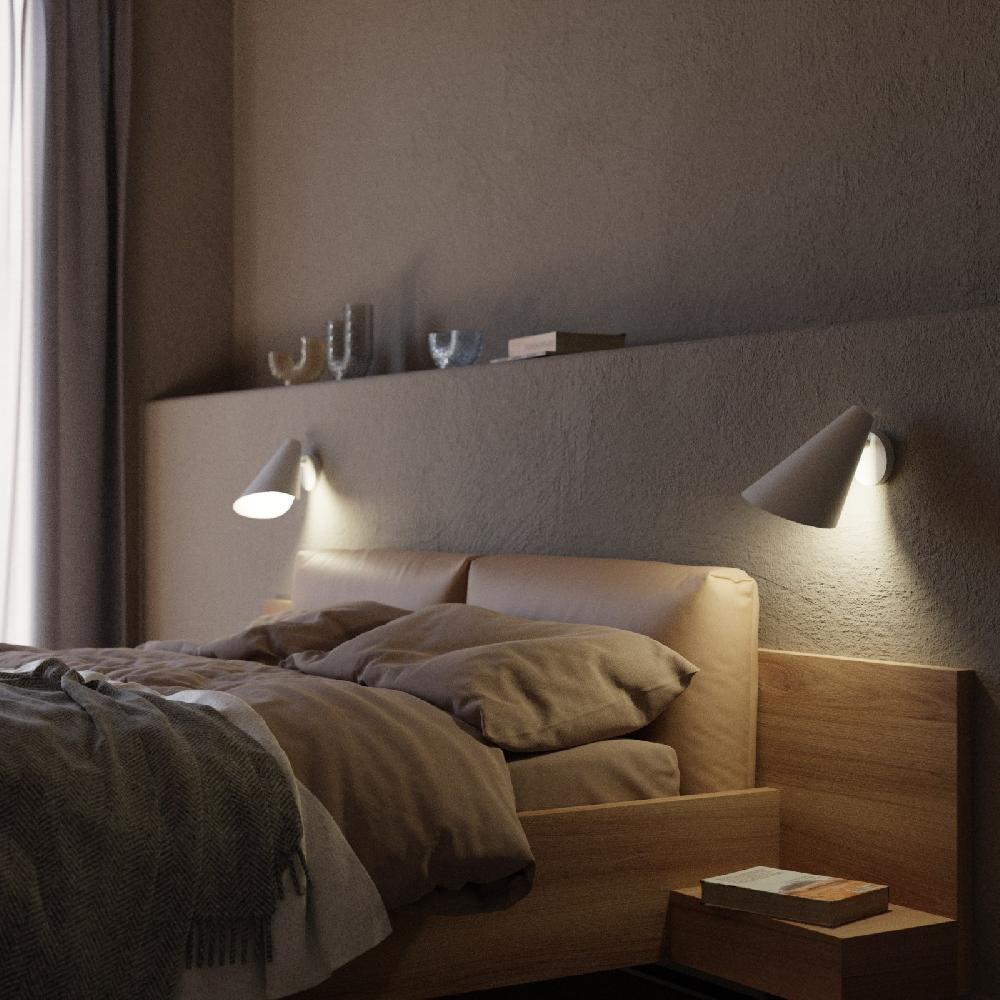 Sulion Aplique LISBOA. Metal Blanco Arenado. 1xE27 | Sulion