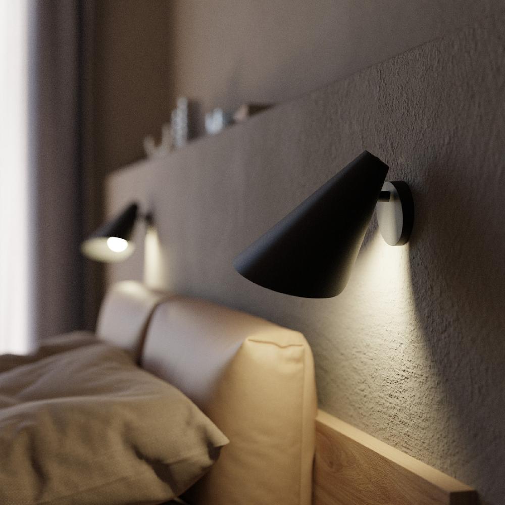 Sulion Aplique LISBOA. Metal Negro Arenado. 1xE27 | Sulion