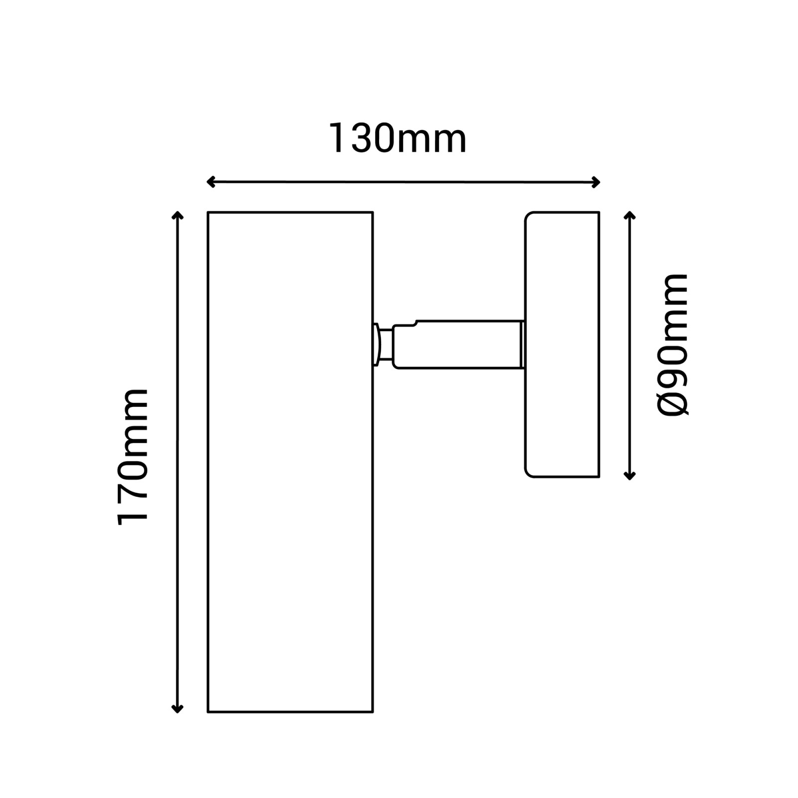 Sulion Aplique MILÁN. Metal Negro Arenado. 1xGU10 | Sulion