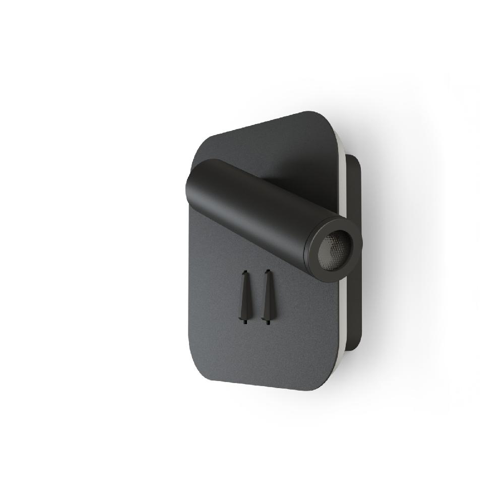 sulion Aplique MILU. Metal negro arenado. LED 6W/3W | Sulion