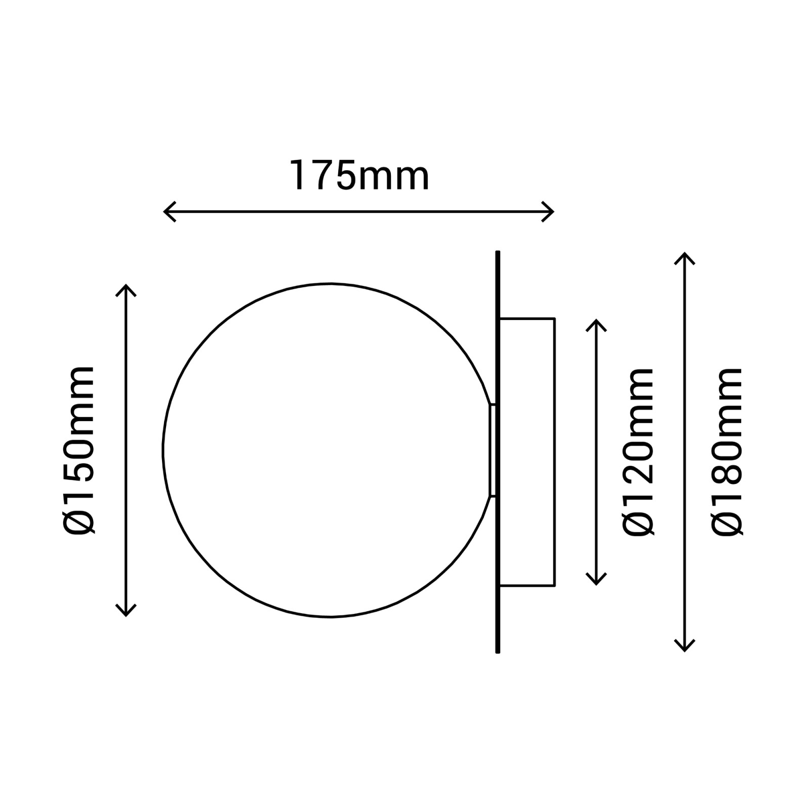 Sulion Aplique MUSA. Metal Latón Satinado Y Bola Opal Mate. 1XG9 | Sulion