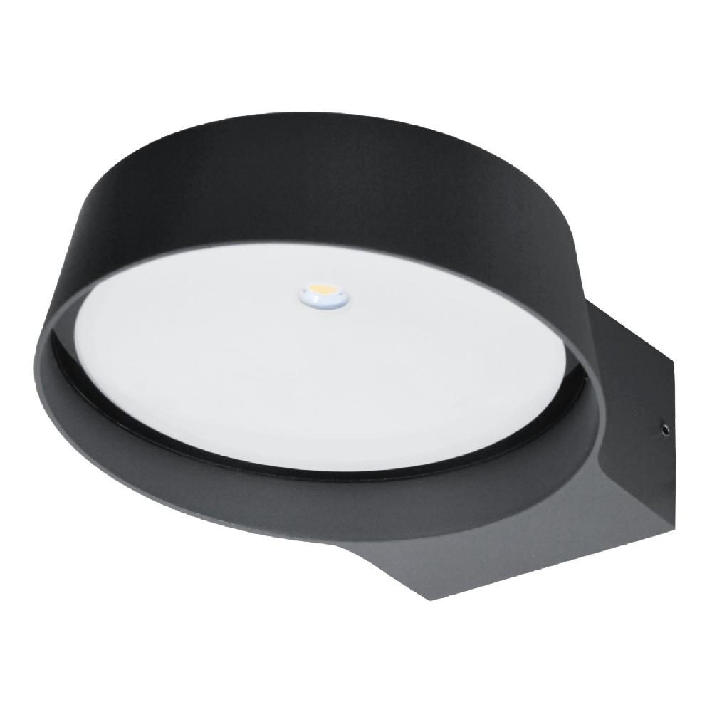 sulion Aplique NAYA LED 12W gris antracita con luz indirecta IP54 | Sulion