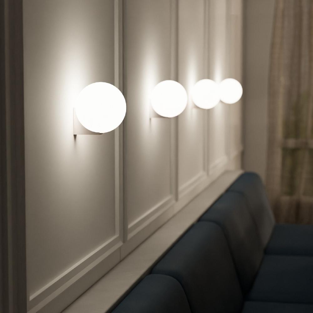 Sulion Aplique OBI. Metal Cromo Y Bola Opal Mate. 1xG9 | Sulion