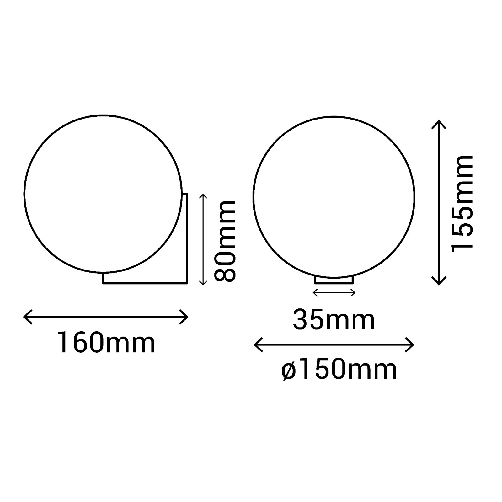 Sulion Aplique OBI. Metal Latón SaVITAdo Y Bola Opal Mate. 1xG9 | Sulion