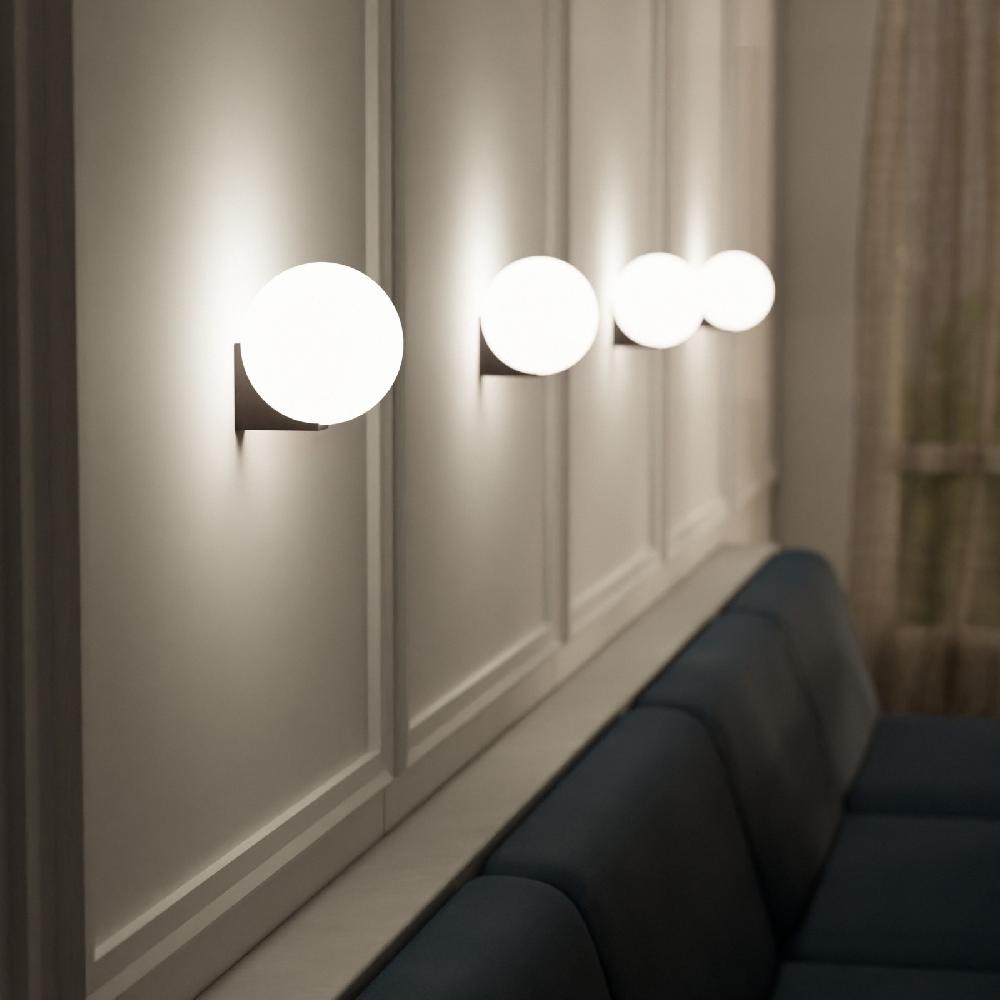 Sulion Aplique OBI. Metal Negro Arenado Y Bola Opal Mate. 1xG9 | Sulion