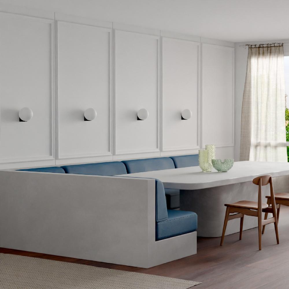 Sulion Aplique OBI. Metal Negro Arenado Y Bola Opal Mate. 1xG9 | Sulion