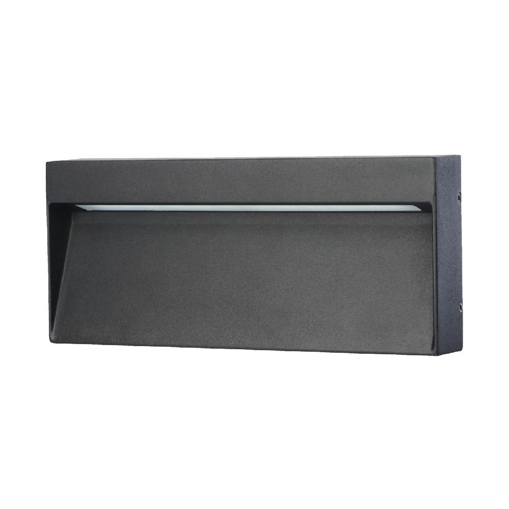 sulion Aplique rectangular KAMAL LED 8W gris antracita 4000K IP65 | Sulion