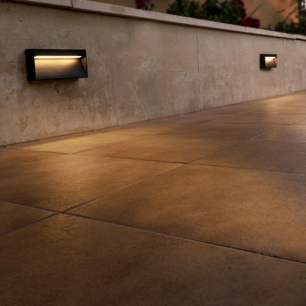 Sulion Aplique Rectangular KAMAL LED 8W Negro 4000K IP65 | Sulion